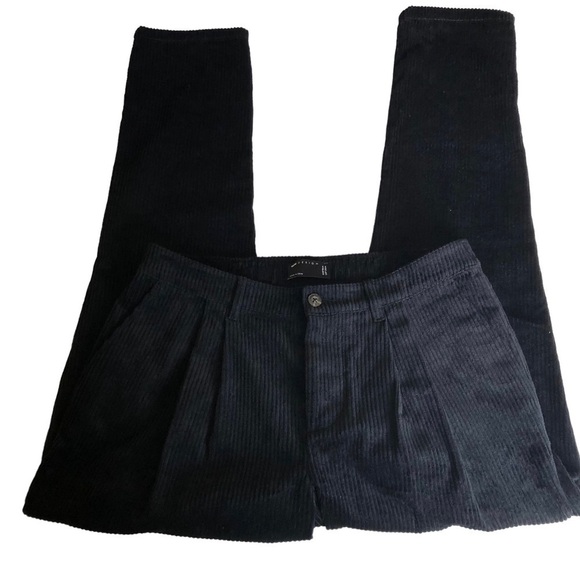 ASOS Wide Wale Black Corduroy Trousers 34 - Picture 5 of 9